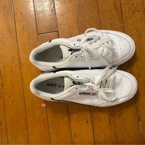 Adidas Kids White and Red Sneakers